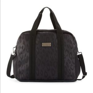 Adidas by Stella McCartney Black Leopard Jacquard Travel Bag